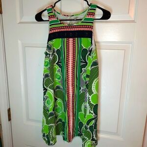 Crown & ivy dress sz. SM sleeveless Neon Green, pink, navy, white, green